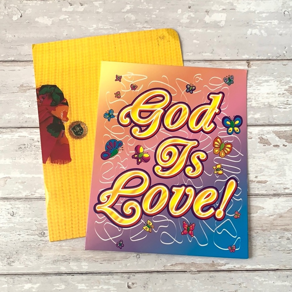Folders School Supplies God Is Love Butterfly Print x2 Paper Office Supplies x2